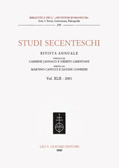 Fascículo, Studi Secenteschi : XLII, 2001, L.S. Olschki