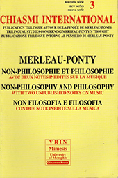 Artículo, Temps, espace, mouvement : le dernier Merleau-Ponty, dans une inédite Esquisse ontologique, Mimesis