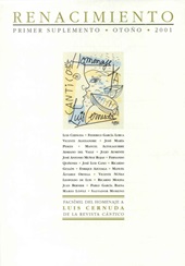 Issue, Renacimiento : revista de literatura : suplemento 1, 2001, Renacimiento