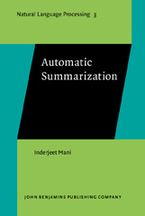 E-book, Automatic Summarization, Mani, Inderjeet, John Benjamins Publishing Company