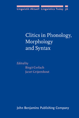 E-book, Clitics in Phonology, Morphology and Syntax, John Benjamins Publishing Company