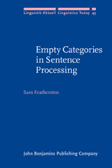 E-book, Empty Categories in Sentence Processing, Featherston, Sam., John Benjamins Publishing Company