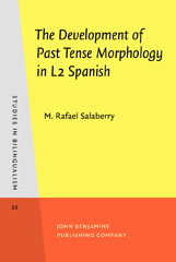 E-book, The Development of Past Tense Morphology in L2 Spanish, John Benjamins Publishing Company