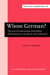 eBook, Whose German?, Robinson, Orrin W., John Benjamins Publishing Company