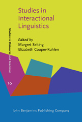 eBook, Studies in Interactional Linguistics, John Benjamins Publishing Company