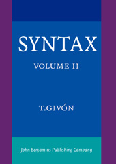 E-book, Syntax, John Benjamins Publishing Company