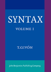 E-book, Syntax, John Benjamins Publishing Company