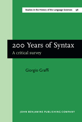 E-book, 200 Years of Syntax, Graffi, Giorgio, John Benjamins Publishing Company