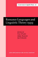 eBook, Romance Languages and Linguistic Theory 1999, John Benjamins Publishing Company