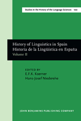 E-book, History of Linguistics in Spain : Historia de la Linguistica en Espana, John Benjamins Publishing Company