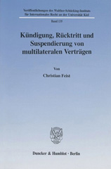 E-book, Kündigung, Rücktritt und Suspendierung von multilateralen Verträgen., Duncker & Humblot