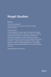 E-book, Hegel-Studien Band 34, Felix Meiner Verlag