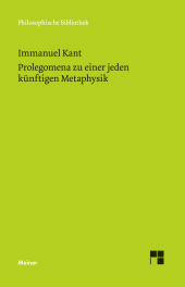 E-book, Prolegomena zu einer jeden künftigen Metaphysik, die als Wissenschaft wird auftreten können, Felix Meiner Verlag