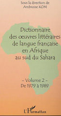 E-book, Dictionnaire des oeuvres littéraires de langue française en Afrique au sud du Sahara : De 1979 à 1989, L'Harmattan