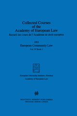 E-book, Collected Courses of the Academy of European Law 1993, Wolters Kluwer