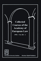 E-book, Collected Courses of the Academy of European Law 1992, Law, Academy Of European, Wolters Kluwer