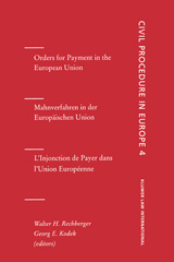 E-book, Orders for Payment in the European Union, Kluwer Law International