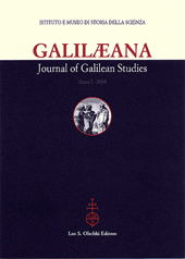 Journal, Galilaeana : journal of Galilean studies, L.S. Olschki