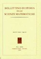 Issue, Bollettino di storia delle scienze matematiche : XLIII, 2, 2023, Fabrizio Serra