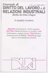 Fascículo, Giornale di diritto del lavoro e di relazioni industriali. Fascicolo 4, 2002, Franco Angeli