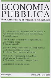 Fascículo, Economia pubblica. Fascicolo 2, 2002, Franco Angeli