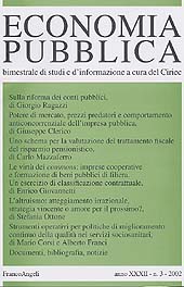 Fascículo, Economia pubblica. Fascicolo 3, 2002, Franco Angeli