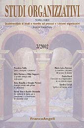 Issue, Studi organizzativi. Fascicolo 3, 2002, Franco Angeli