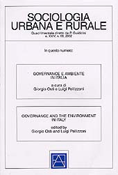 Artículo, Governance, territorio, ambiente: i termini del dibattito sociologico, Franco Angeli
