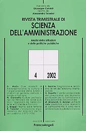 Fascicolo, Rivista trimestrale di scienza della amministrazione. OTT./DIC., 2002, Franco Angeli