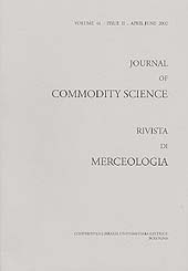 Fascículo, Journal of commodity science, technology and quality : rivista di merceologia, tecnologia e qualità. APR./JUN., 2002, CLUEB  ; Coop. Tracce