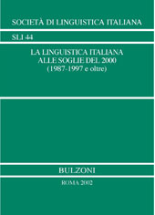 eBook, La linguistica italiana alle soglie del 2000 : 1987-1997 e oltre, Bulzoni