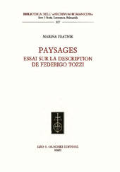 E-book, Paysages : essai sur la description de Federigo Tozzi, L.S. Olschki