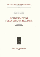 E-book, Conversazioni sulla lingua italiana, Leone, Alfonso, L.S. Olschki