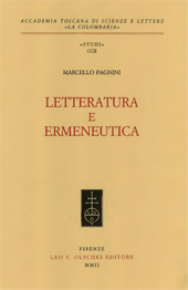 E-book, Letteratura ed ermeneutica, Pagnini, Marcello, L.S. Olschki