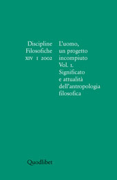 Fascicolo, Discipline filosofiche : XII, 1, 2002, Quodlibet