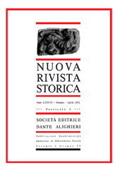 Fascicule, Nuova rivista storica : LXXXVI, 1, 2002, Società editrice Dante Alighieri