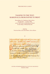 eBook, Talking to the text : marginalia from papyri to print : proceedings of a conference held at Erice, 26 september - 3 october 1998, as the 12th Course of International School for the Study of Written Records, Centro interdipartimentale di studi umanistici