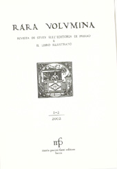 Fascículo, Rara volumina : rivista di studi sull'editoria di pregio e il libro illustrato : 1/2, 2002, M. Pacini Fazzi