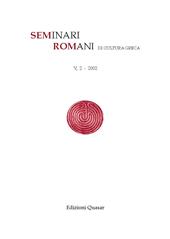 Fascicule, Seminari romani di cultura greca : V, 2, 2002, Edizioni Quasar