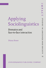 eBook, Applying Sociolinguistics, Boxer, Diana, John Benjamins Publishing Company