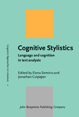 E-book, Cognitive Stylistics, John Benjamins Publishing Company