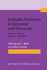 E-book, Complex Sentences in Grammar and Discourse, John Benjamins Publishing Company