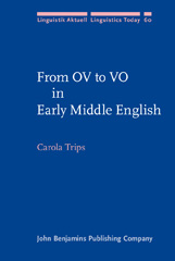 E-book, From OV to VO in Early Middle English, Trips, Carola, John Benjamins Publishing Company