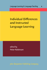 eBook, Individual Differences and Instructed Language Learning, John Benjamins Publishing Company