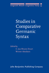 eBook, Studies in Comparative Germanic Syntax, John Benjamins Publishing Company