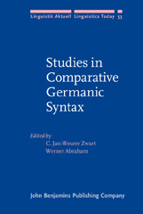 E-book, Studies in Comparative Germanic Syntax, John Benjamins Publishing Company