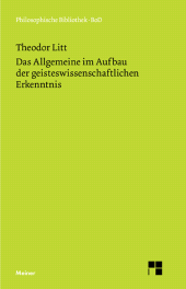 E-book, Das Allgemeine im Aufbau der geisteswissenschaftlichen Erkenntnis, Felix Meiner Verlag