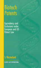 E-book, Biotech Patents, Westerlund, Li., Kluwer Law International