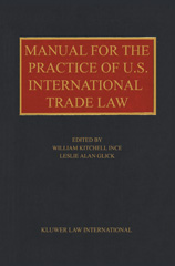 E-book, Manual for the Practice of U.S. International Trade Law, Kluwer Law International