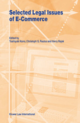 E-book, Selected Legal Issues of E-Commerce, Kluwer Law International